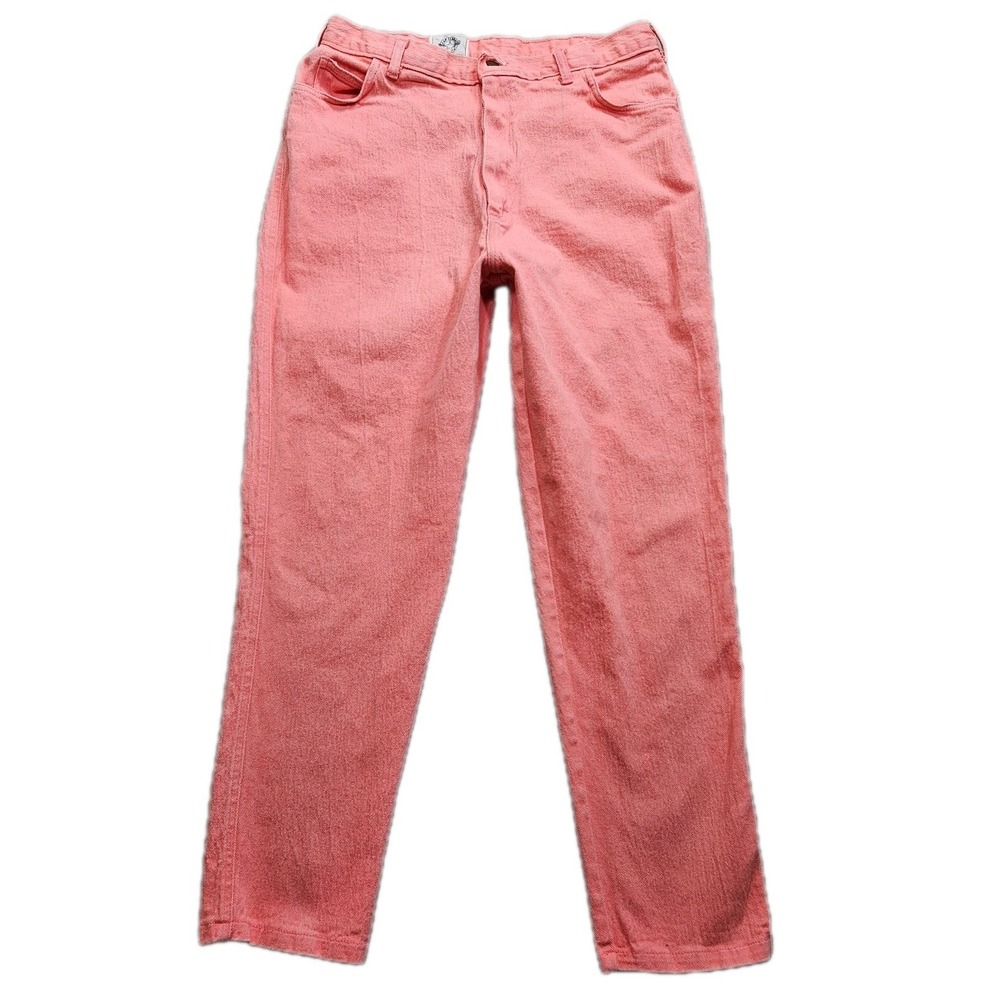 VINTAGE Cap Ferrat Jeans Womens 18W Pink Neon Mom High Rise USA Made 31x29